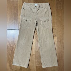 Ann Taylor Loft Corduroy Pants Tan Women’s 8 Straight Leg 6-Pocket 100% Cotton